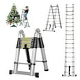 thumbnail image 6 of Telescoping Ladder 16 FT Aluminum Telescopic Extension Ladder, Multi-purpose Collapsible Ladder for RV, Portable Lightweight Attic Ladder for Home or Outdoor Work, with Stabilizer, 6 of 7