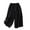 Black-09, variant on REALiKUN Women's Linen Cropped Wide Leg Pants Elastic Waist Casual Palazzo Trousers with Pockets