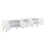 ACME Gaines TV Stand in White High Gloss Finish