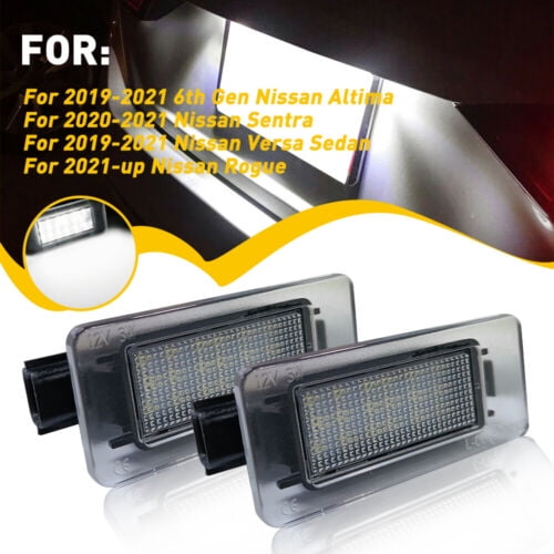2X LED License Plate Light Tag Rear Lamp Assembly For Nissan Altima 2019-2022 / Rogue 2021-2024