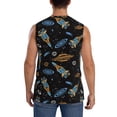 thumbnail image 4 of Uemuo Space Rocket Pattern Men's Sleeveless T-Shirt,Muscle Athletic Tank Top, Moisture-wicking Quick-dry Breathable Classic Tee Top for Gym Run Outdoor Sports-, 4 of 8