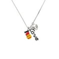 thumbnail image 2 of Delight Jewelry Silvertone I love Softball - Red Heart - Love and Lock Charm Necklace, 18"+1", 2 of 4