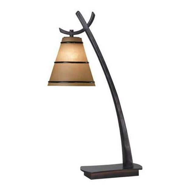 Kenroy Home 03332 Wright 1 Lampe de Table Légère - Finition Bronze Frotté à l'Huile