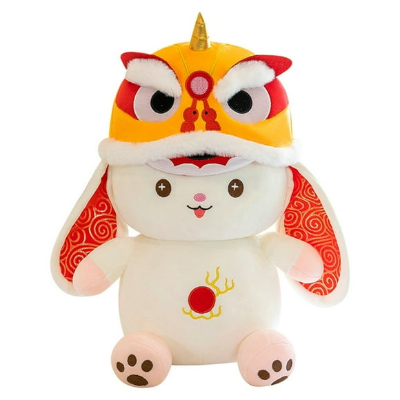 MesaSe Rabbit Doll Good Rebound Resilience Full Filling Anti-deformed Lion Dance Chinese Trend Rabbit Toy for Festival