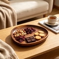 thumbnail image 5 of Natural Wooden Serving Tray, Irregular Wood Food Platter, Solid Wood Snack Serving Plate, Handmade Wooden Dessert Tray, Multi-purpose Wooden Display Board, Tea Coffee Serving Dish for Home Use, 5 of 5