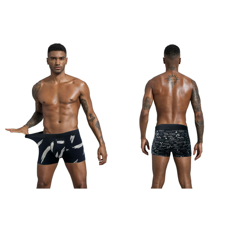 ASUDESIRE Men's Underwear Boxer Briefs Trunks 5 Pack Soft Cotton
