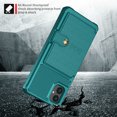 thumbnail image 5 of Allytech Rugged Case for Samsung Galaxy A05 Support Magnetic Car Mount, Premium PU Leather Flip Card Cash Holder Pocket Shockproof Anti-Fall Back Case for Samsung Galaxy A05 - Green, 5 of 7