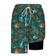 thumbnail image 6 of Mens Swim Trunks Double Layer Elastic Waist Drawstring Mens Shorts Printed Fashion Casual Beach Shorts for Summer Vacation, 6 of 6