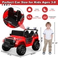 thumbnail image 2 of Wisairt 24V 9Ah Ride on Toys, 2 Seater Power Car Wheels Truck with 400W Motors, Electric Battery Powered Toys Car w/ Remote Control, Bluetooth, Spring Suspension, Colorful LED Lights, Red, 2 of 11
