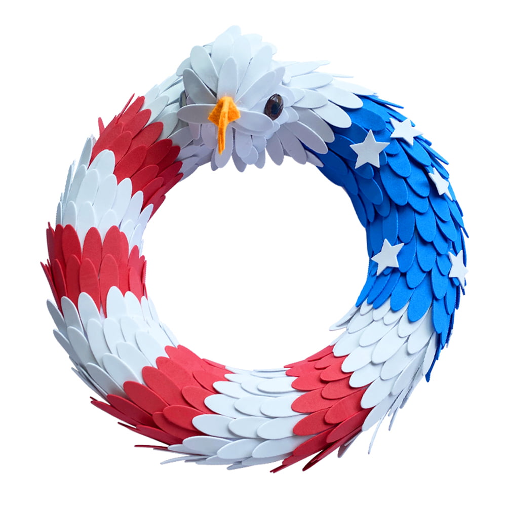 American Eagle Wreath Patriotic Wreath For Front Door Decor Home M6C7 