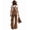 Caramel Brown, variant on Women'S Casual Solid Color Fringe Faux Suede Adjustable Strap Wide Leg Jumpsuit Romper