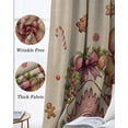 thumbnail image 6 of Beige Gingerbread Christmas Blackout Curtains 96 Inch Length 2 Panels Set, Xmas Tree Gift House Star Full Shading Curtains for Windows, Blackout Curtains for Bedroom Living Room 52"x96", 6 of 8