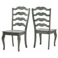 thumbnail image 6 of Weston Home Farmhouse French Ladder Back Wood Dining Chairs, Set of 2, Antique Sage Green, 6 of 6