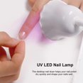 thumbnail image 1 of UV LED Nail Lamp with Mirror Gel Polish Nail Dryer Nail Glue Curing Lamp 360° Adjustable Angle Nail UV Light LED Therapy Light Nail Art Tools, 1 of 5