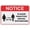 Warning Sign 4, variant on Notice Please Knock Before Entering Sign 8"x12", Aluminum Tin Warning Signs for Home Outdoor Garden, Durable Etiquette Sign for Office