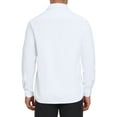 thumbnail image 3 of Camisa de vestir de patrón de negocios de manga larga con botones para hombres Inspire Chic M Blanca, 3 of 5