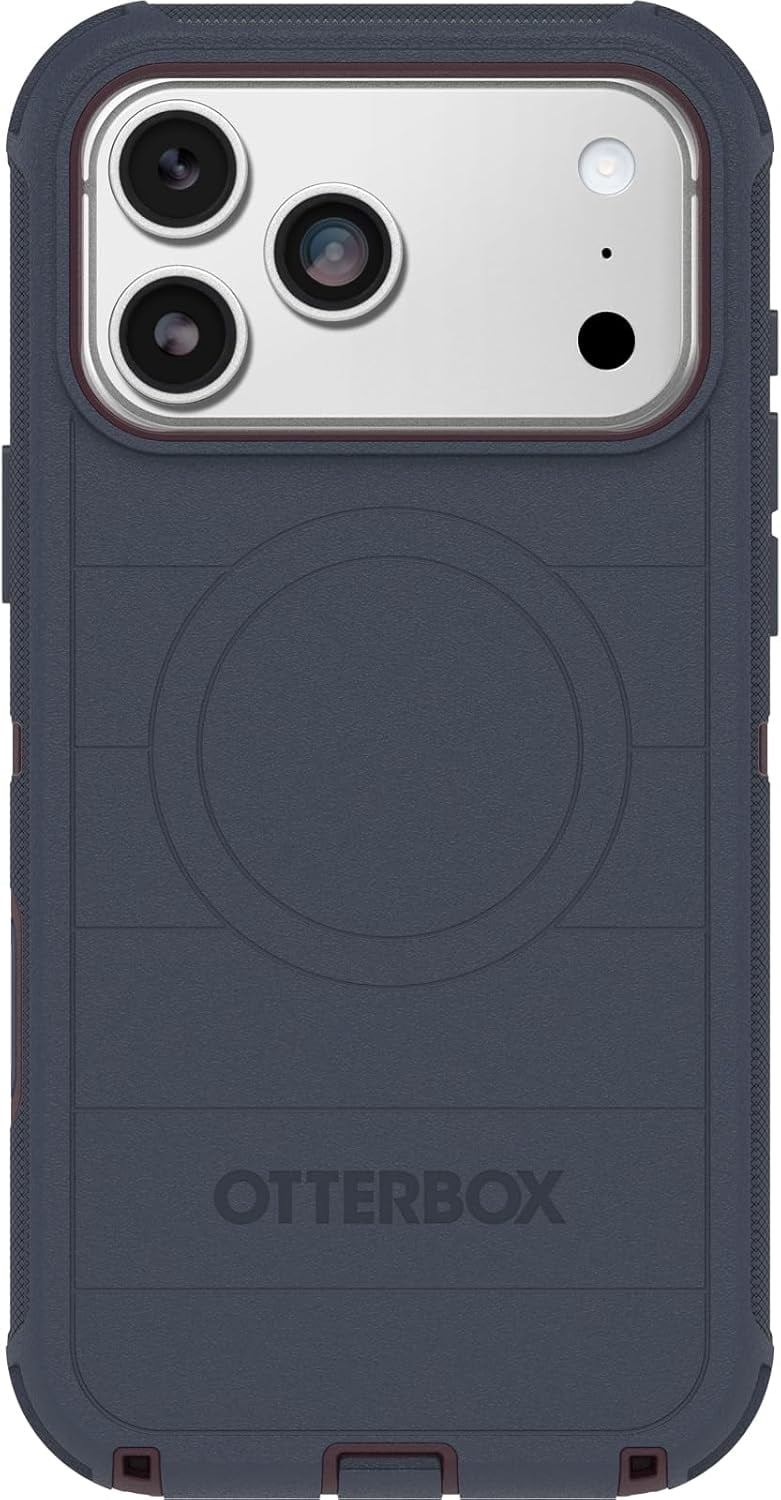 OtterBox iPhone 17 Pro Max (Only) - Defender Series Case - Indigo Tulip (Blue & Purple) - Snaps on MagSafe - Tough - Rugged & Durable