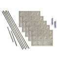 thumbnail image 1 of FASÄDE Traditional Style 4 Decorative Vinyl Backsplash 15 sq ft Kit in Vintage Metal, 1 of 6