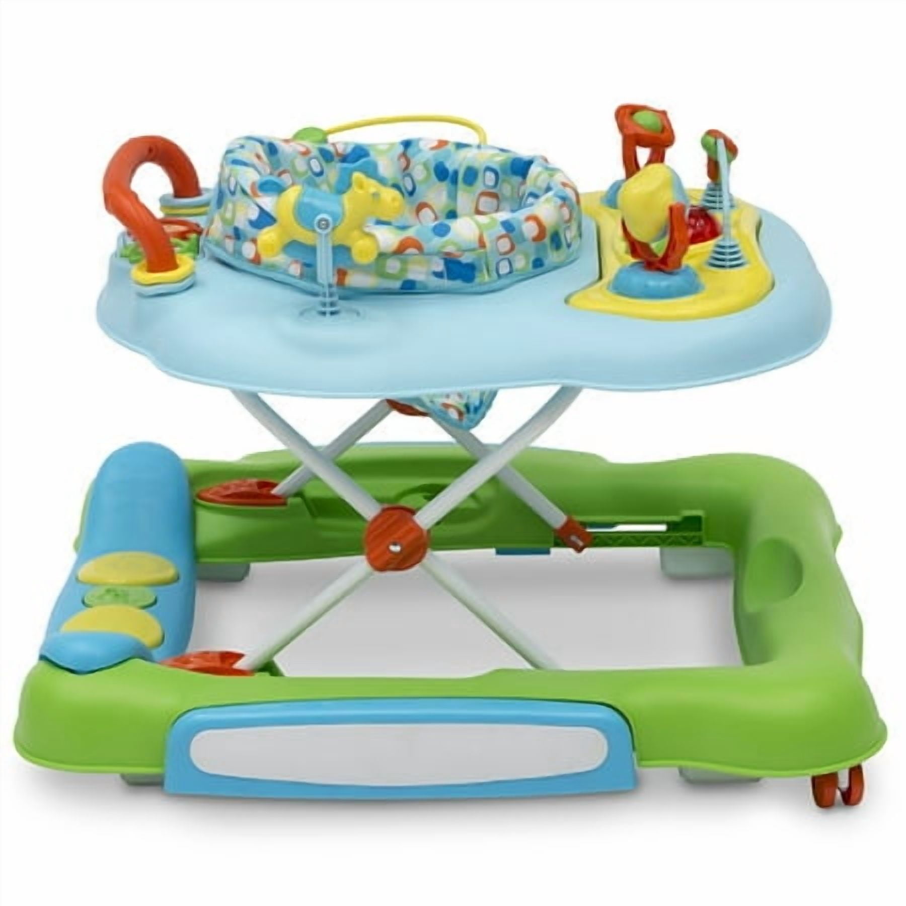 Little Folks 4-in-1 Discover & Play Musical Walker by Delta Children, Blue/Green - Unisex