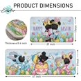 thumbnail image 2 of Happy Easter Cartoon Mouse Kitchen Rugs Set of 2, Bunny Rabbit Eggs Tulip Flower Kitchen Mats Decor, Floral Basket Butterfly Floor Door Mat Home Decorations -17x29 and 17x47 Inch, 2 of 6