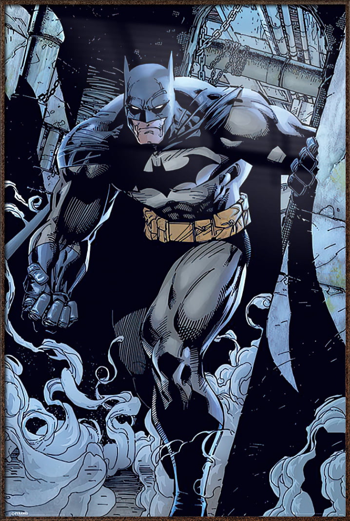 Batman: The Dark Knight - Framed DC Comics Poster (On The Prowl / Smoke)  (Size: 25