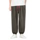 thumbnail image 2 of Pantalones largos para hombre, casuales, de moda, para vacaciones, lisos, casuales, con cintura elástica y bolsillos., 2 of 4