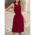thumbnail image 2 of MLDRA 2025 Women's Red Sleeveless Cocktail Dress Summer Party A-Line Swing Dresses, Wedding Guest Dress, 2 of 5