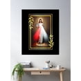 thumbnail image 2 of Divine Mercy Jesus Christ Jesus I Trust In You Catholic Poster Wall Art, Modern Wall Decor For Living Room Bedroom, 12x18 UNFRAMED, 2 of 3