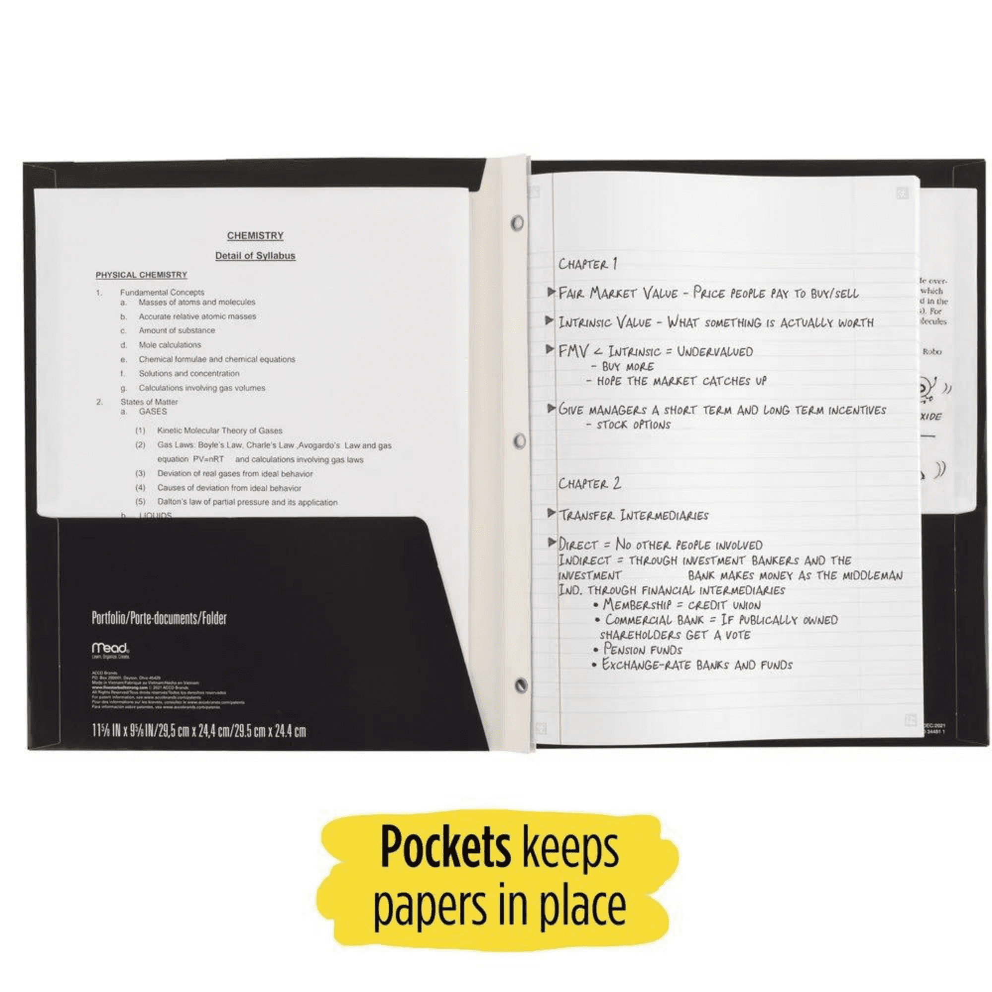 Five Star Pocket & Prong Paper Folder [Geometric Pattern]: 9 in. x 11 in. (Color May Vary) 1 folder [4-pack]