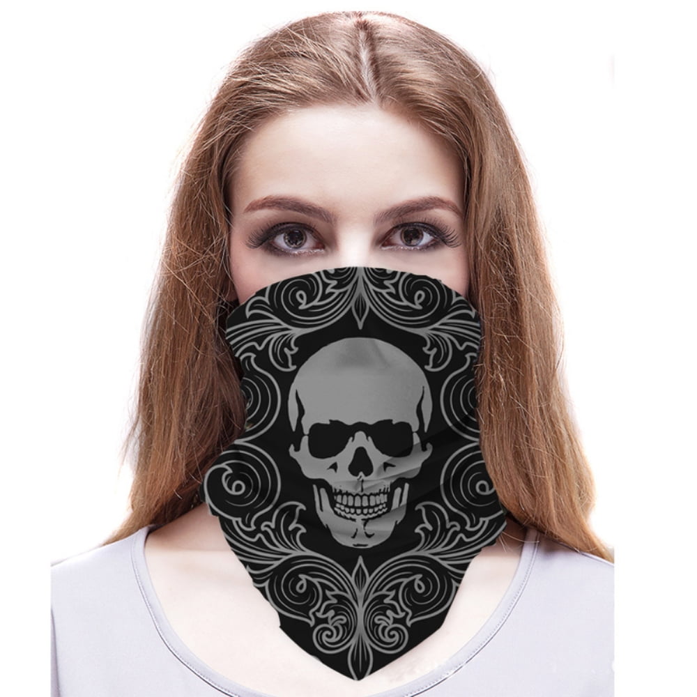 VCZUIUC Headband Skull Face Mask Bandanas Multi Functional Skeleton Headwear 