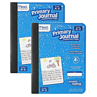 Mead K-2 Classroom Primary Blank Diaries and Journals, 7 1/2" x 9 3/4", 100 Pages, 2 Count