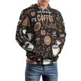 thumbnail image 5 of Coffee Pattern Men's Women New Sweatshirt Hoodie Men's Plus Size Sweatshirt Hooded Sweatshirt 3d Printed Street Men's Cloth, 5 of 6