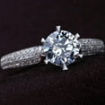 thumbnail image 7 of 2.52ct Handmade Prong Set Cz Band 925 Silver Women's Engagement Ring Size 4-9.5, 7 of 7