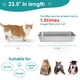 thumbnail image 4 of Caja de arena para gatos IKITCHEN de acero inoxidable, grande, 60 x 40 x 10 cm, 4 of 8