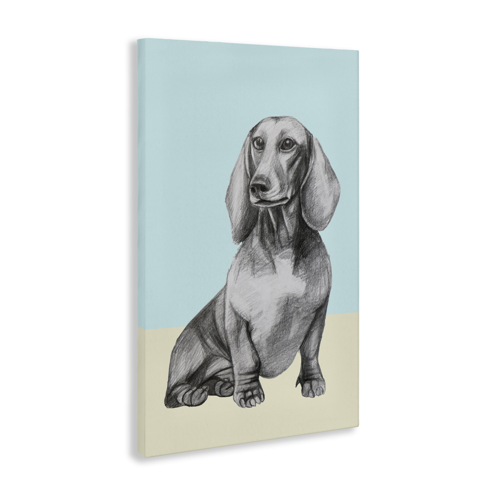 Stupell Industries Sitting Dachshund Sketch Canvas Wall Art, design by Violeta Vollmer