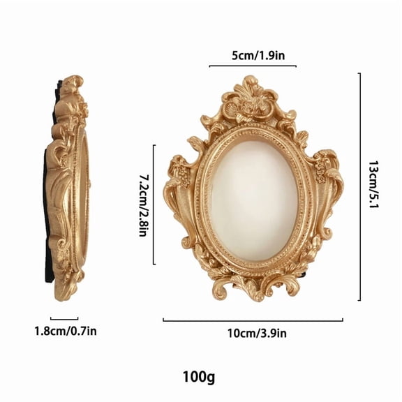 NIAIZEK Vintage Golden Resin Photo Frame Rustic Elegant Decor for Weddings, Photography, Home and Office Display