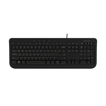 Incase Wired Keyboard 600 – Designed by Microsoft – Spill Resistant, Quiet Touch Keys, Plug and Play, 4 Hotkeys, Windows Start Key – Black
