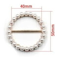 thumbnail image 2 of Hyknon Home Decor Ladies Fashion Round Scarf And Shirt Clip Button Pearl Corner Knot Button Home Decor, 2 of 3