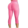 thumbnail image 2 of Dovford Womens High Waist Textured Workout Leggings Booty Scrunch Yoga Pants Slimming Ruched Tights, 2 of 4