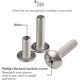 thumbnail image 4 of Tornillos de acero inoxidable M4 304 Sailing 20 piezas M4x35mm cabeza Phillips, 4 of 5