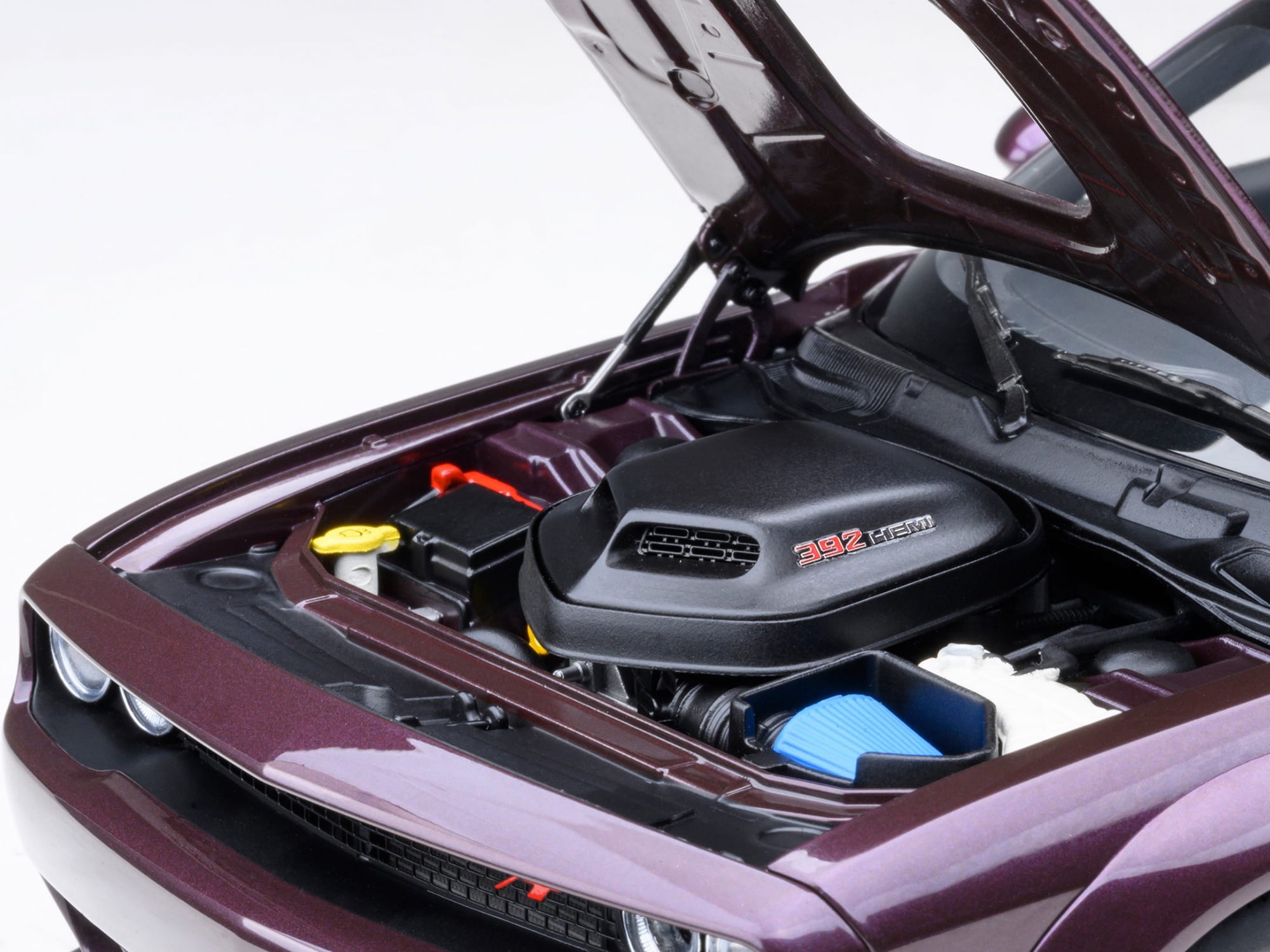 2022 Dodge Challenger R/T Scat Pack Widebody Hellraisin Purple Metallic  1/18 Model Car by Autoart