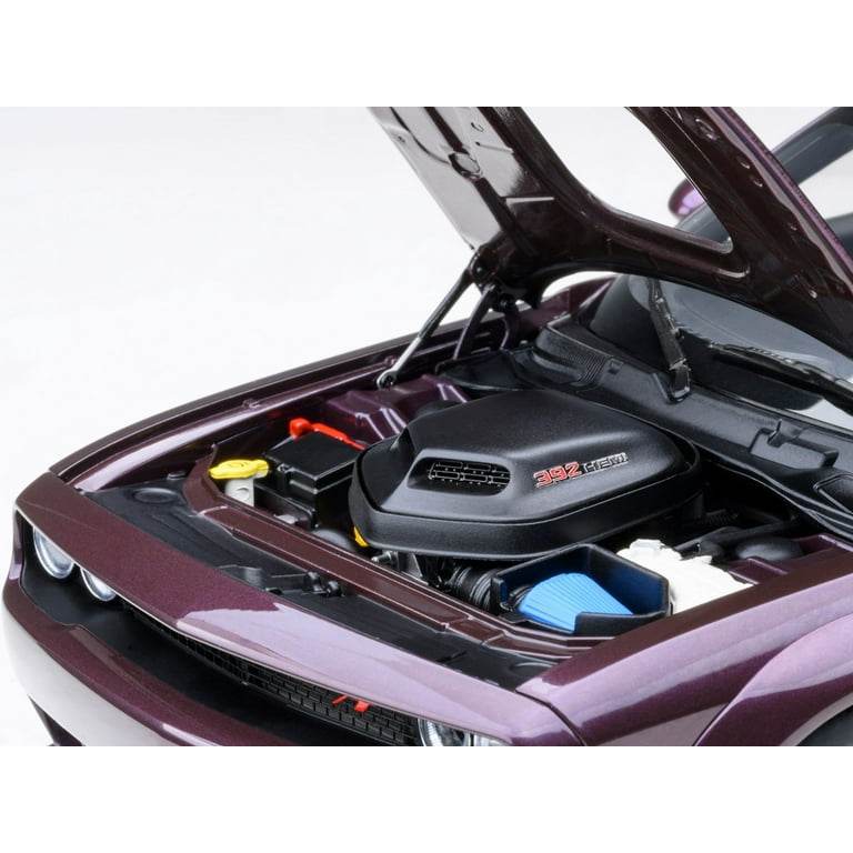 2022 Dodge Challenger R/T Scat Pack Widebody Hellraisin Purple Metallic  1/18 Model Car by Autoart