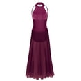 thumbnail image 2 of MSemis Women's Contemporary Lyrical Halter Chiffon Maxi Skirts Sleeveless Dress, 2 of 2