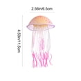 thumbnail image 3 of Floating Silicone Jellyfish Aquarium Ornament, 2.5x4.5in Glow-in-the-Dark Transparent Artificial Jelly Fish Decor for Fish Tank, 3 of 7