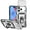Silver, variant on TYJKeJi Fashion Case Kickstand Drop Resistant Shockproof Case For iPhone 17 Pro Max