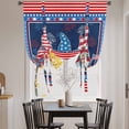 thumbnail image 3 of Independence Day Tie Up Curtains for Windows, Adjustable Balloon Window Shades, Patriotic Gnomes USA Flag Firework Kitchen Window Treatments Farmhouse Short Curtains with Rod Pocket 42"x45", 3 of 8