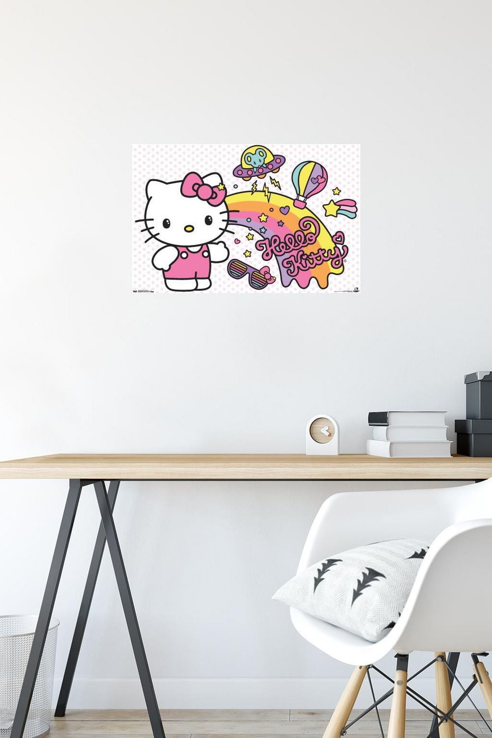 Hello Kitty - Retro Rainbow Wall Poster