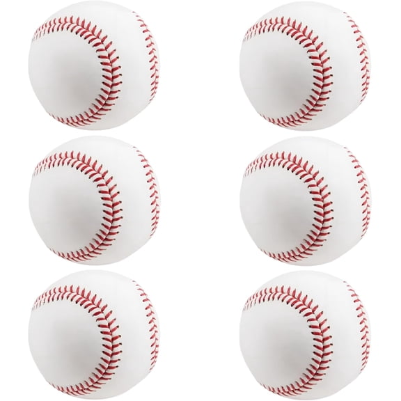 Baseball Balls, Leather Covered Practice Ball for League Play, Pitching, Hitting, Batting, Fielding, Autograph