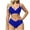 Blue, variant on Womens Swimdress Women's Push up Bikini Sets Two Piece Swimsuit Wrap V Neck Tie Back Adjustable Spaghetti Straps Bathing Suit Swimwear Sky Blue M