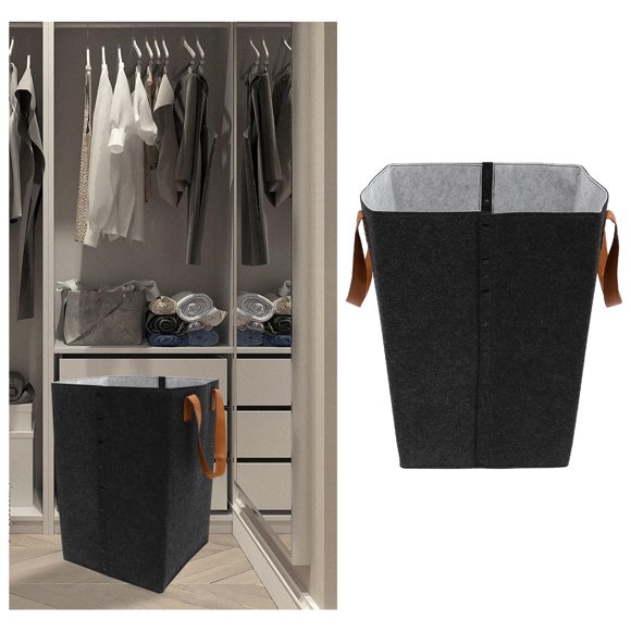 YSNOOWE Cesta De Ropa De Fieltro Con Asa Para Almacenaje En Casa Y Orden En Habitaciones